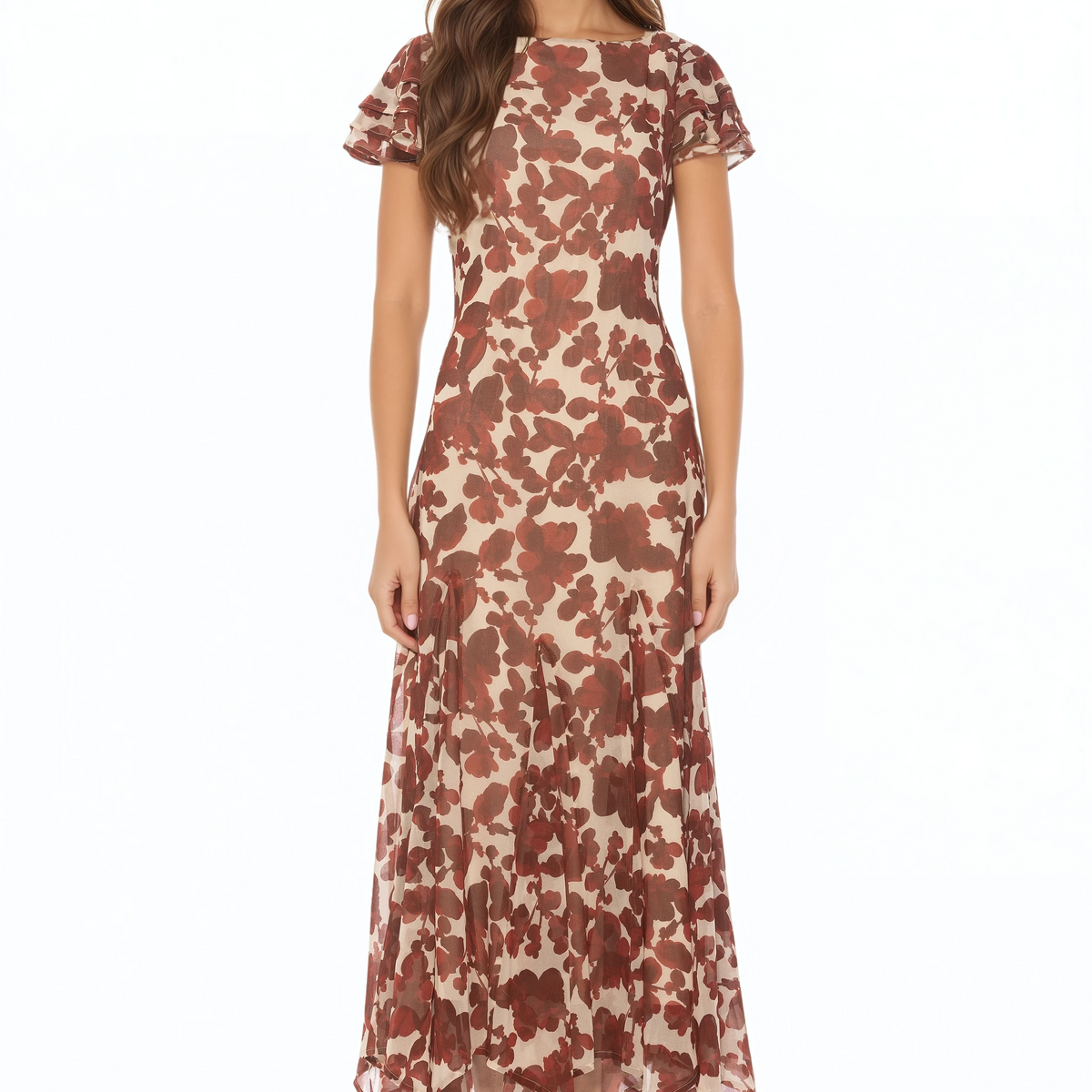 Kaelith Ruffle Sleeve Maxi Dress – ALEXIA ADMOR
