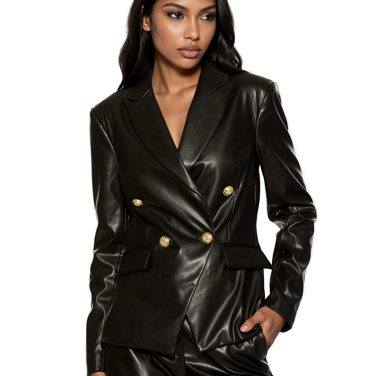 Nora Vegan Leather Blazer – ALEXIA ADMOR