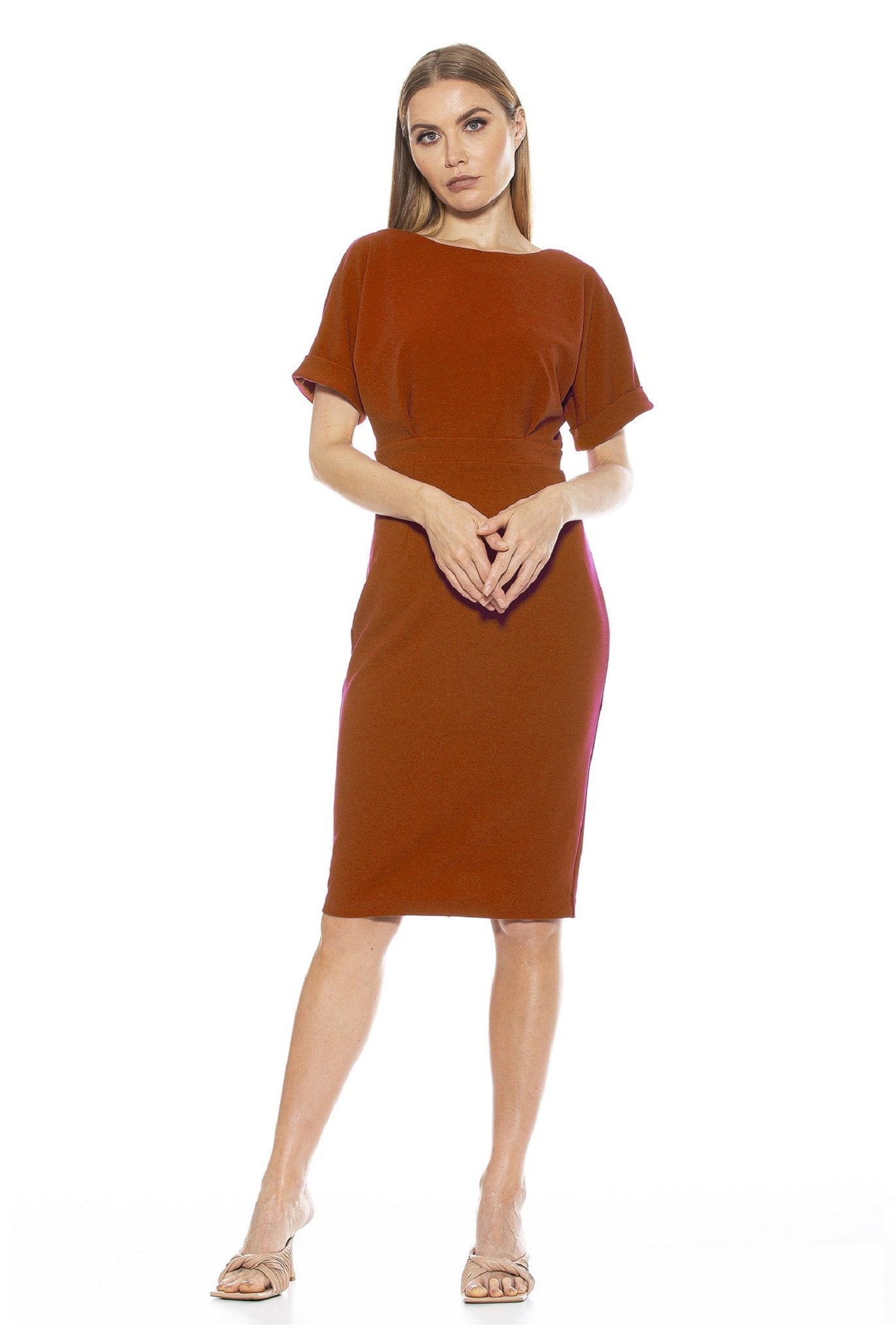 Jacqueline Dolman Sleeve Sheath - ALEXIA ADMOR