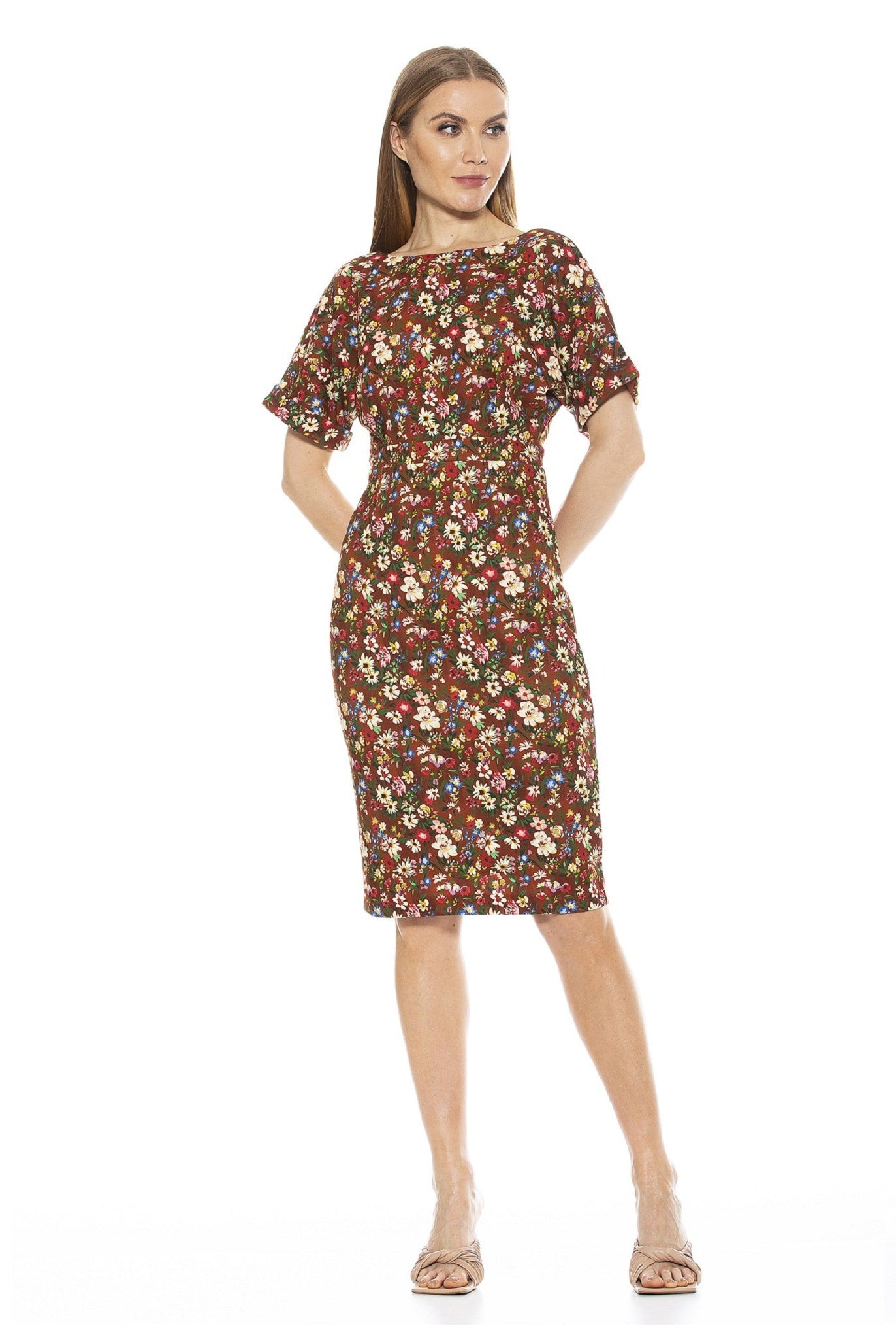 Jacqueline Dolman Sleeve Sheath - ALEXIA ADMOR