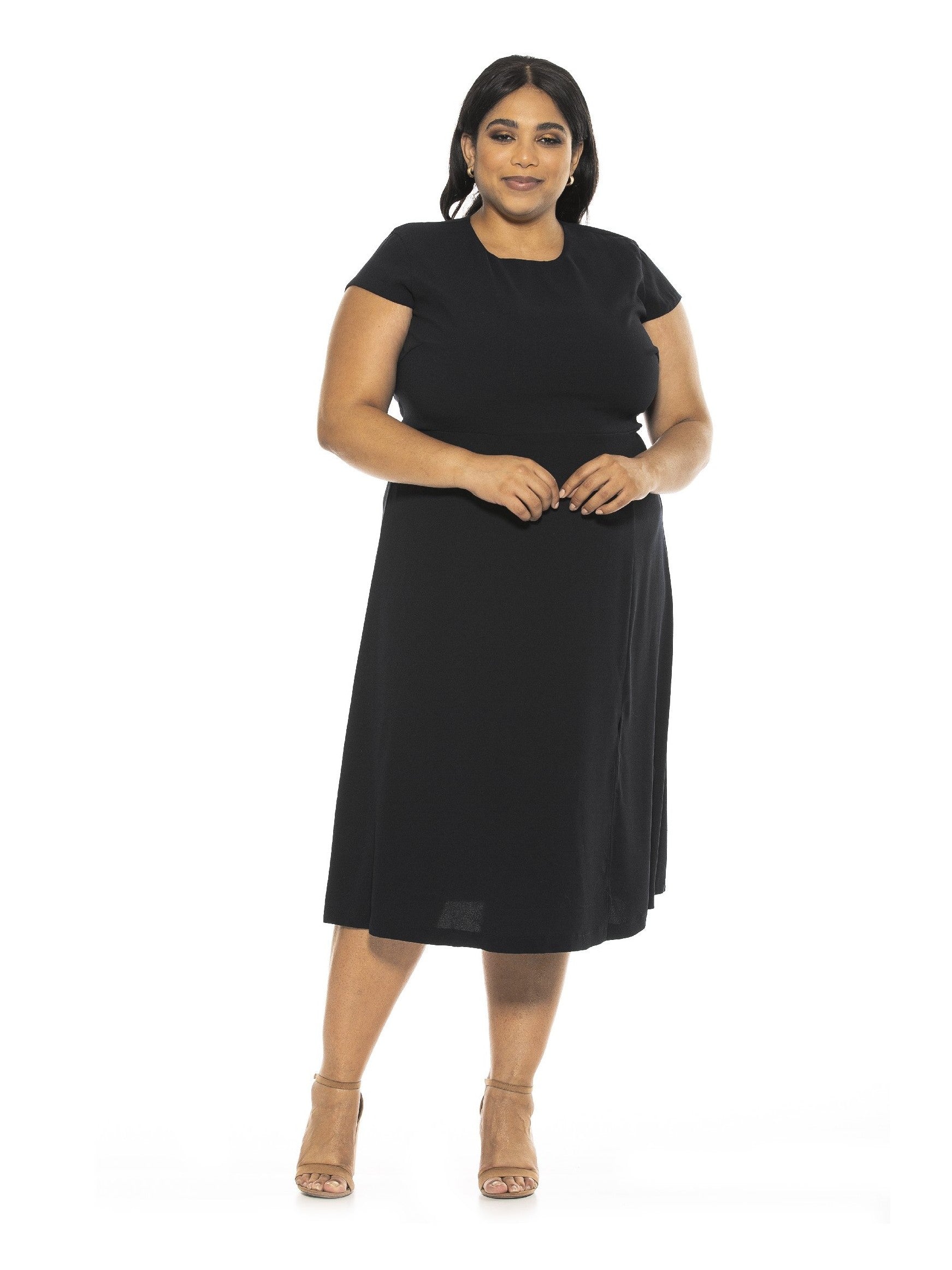Lily Midi Dress- Plus Size - ALEXIA ADMOR