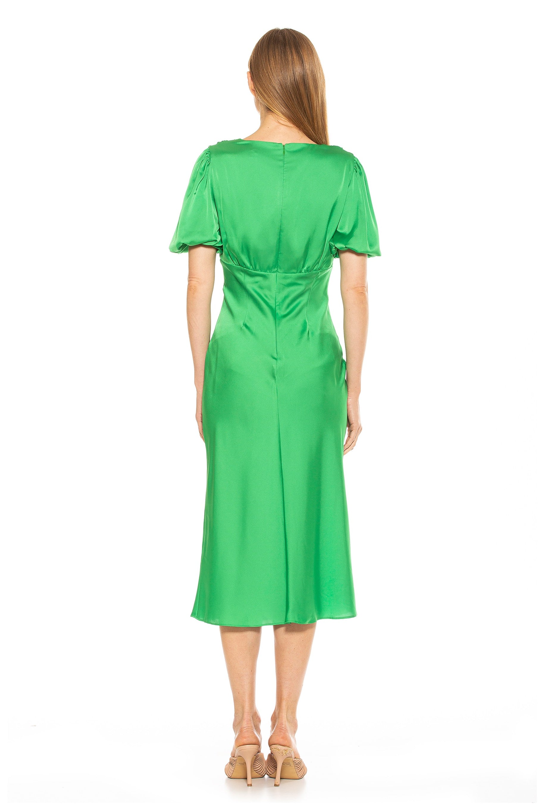 Felicity Bubble Sleeve Midi Dress - ALEXIA ADMOR