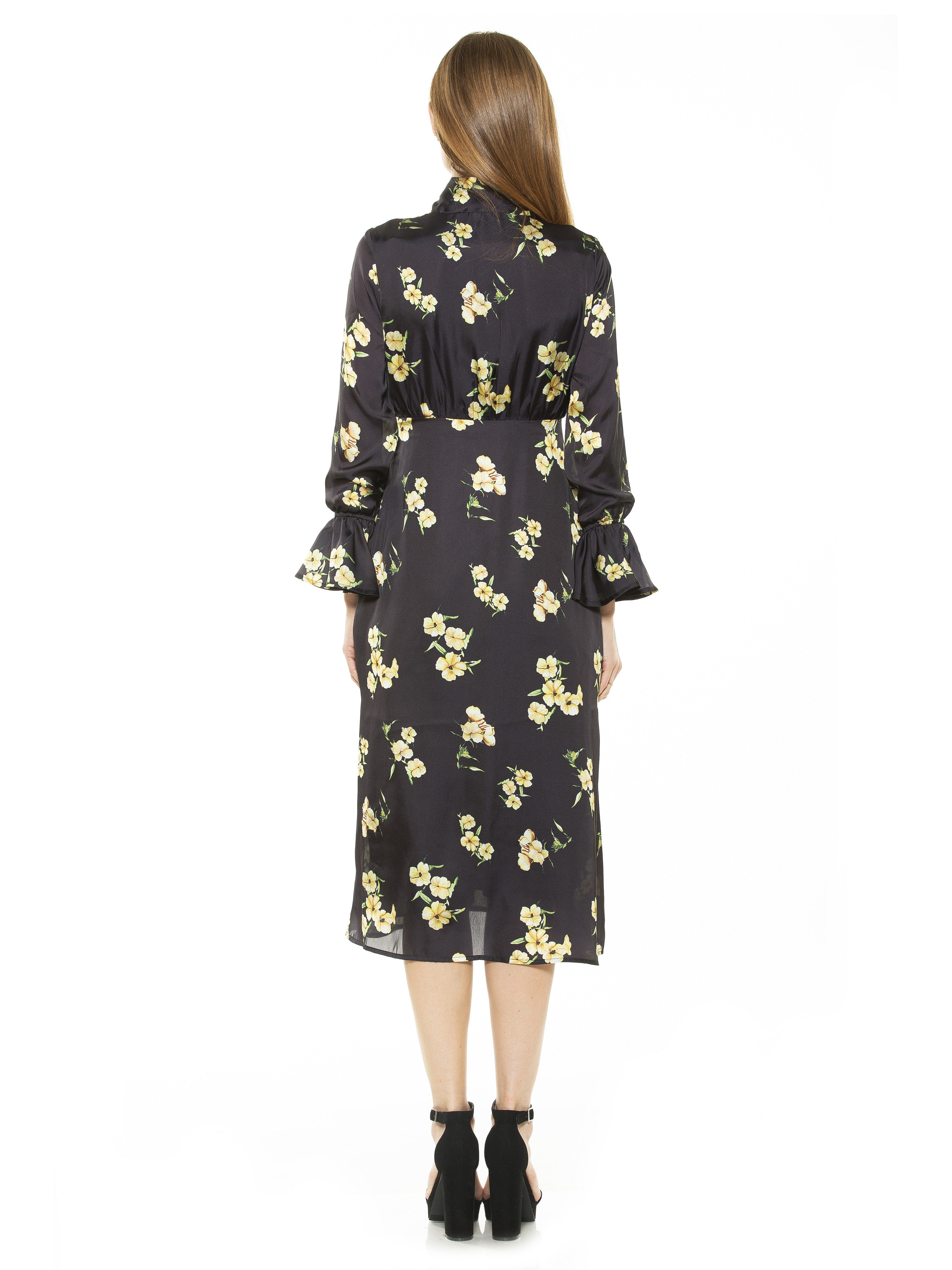 Gemma Bow Tie Button Down Dress - ALEXIA ADMOR