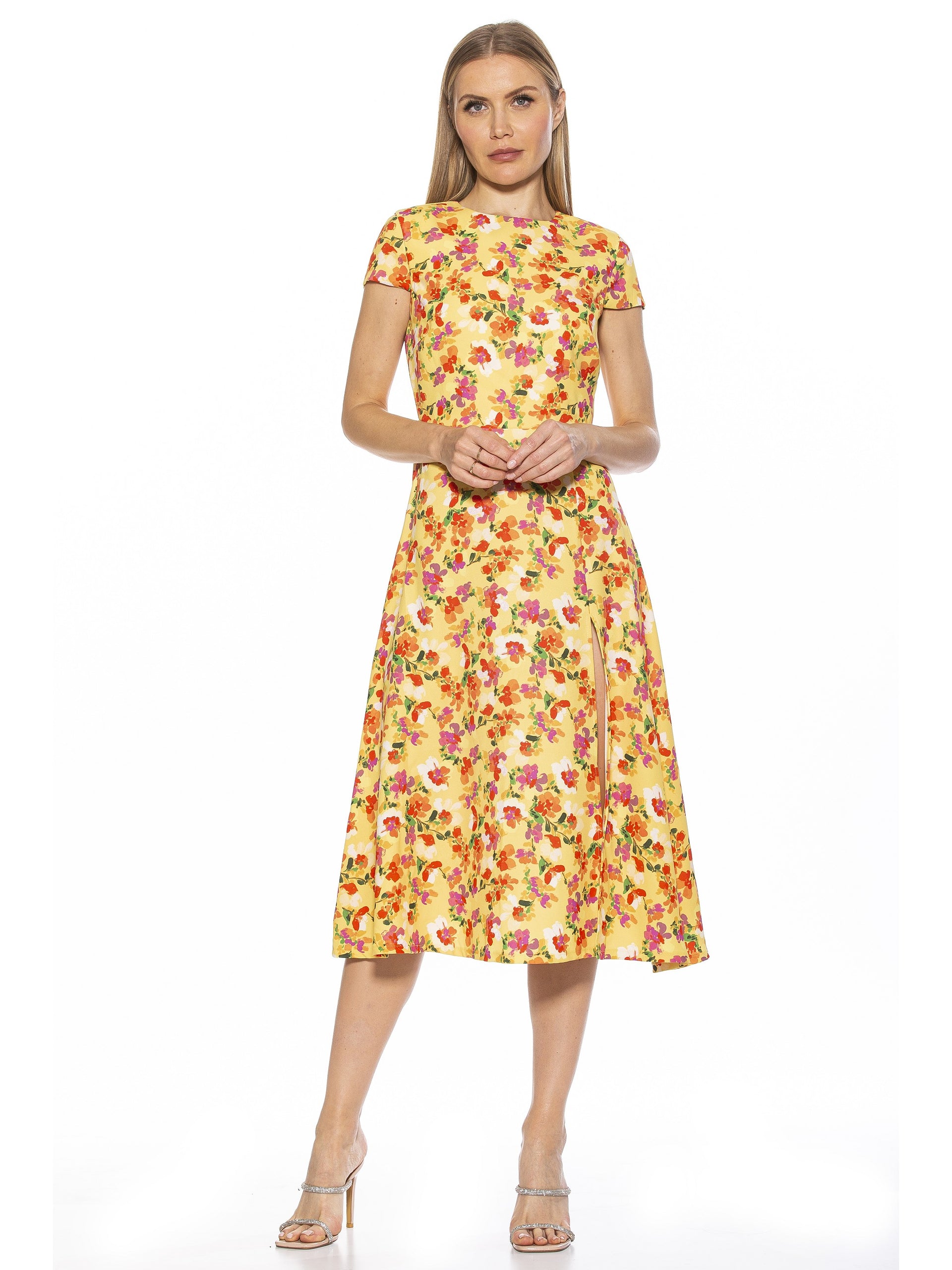 Alexia Admor Womens Lily Midi Dress, 10, Women's, Brown Alexia Admor Womens Lily Midi Dress, 10, Women's, Brown