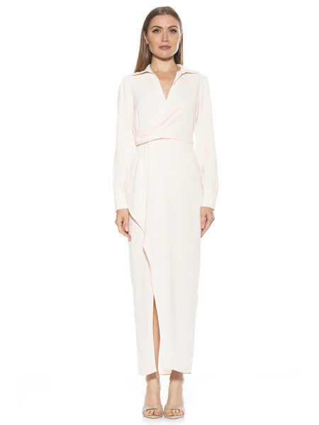 kate collared long sleeve maxi dress alexia admor Kate Dress