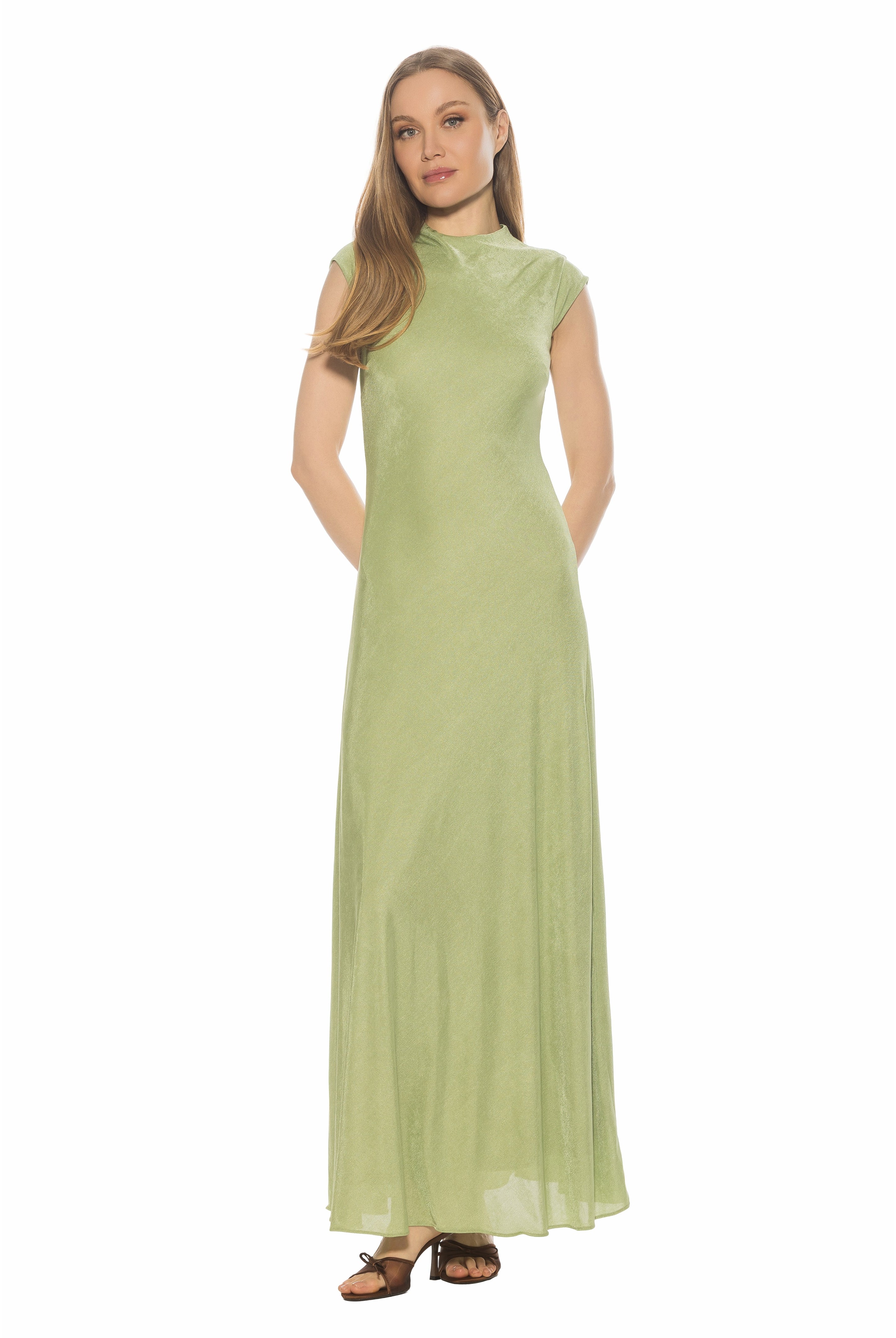 alexia admor green metallic dress Green Metallic Dress by Alexia Admor
