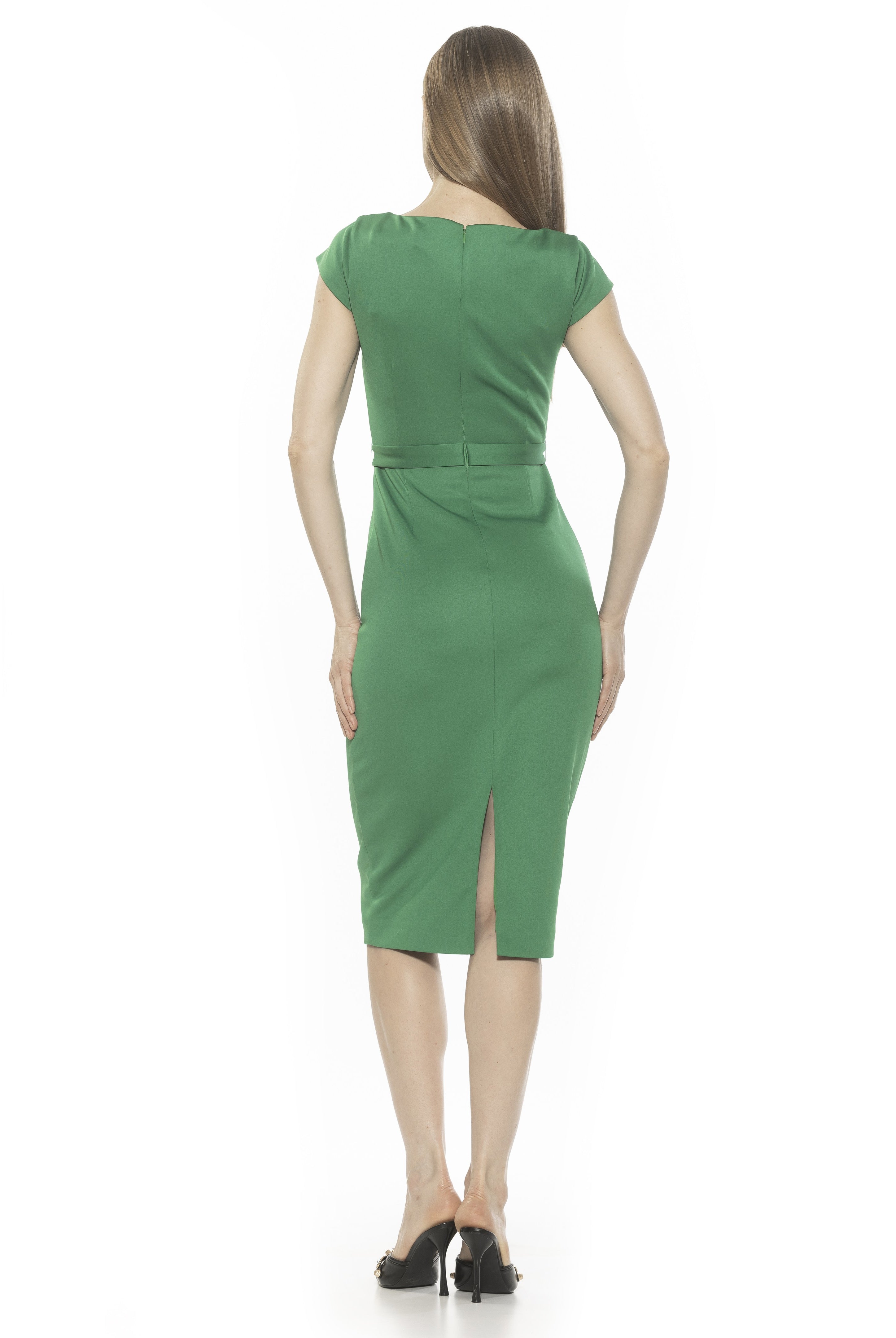 alexia admor green metallic dress Olivia Sequin Dress