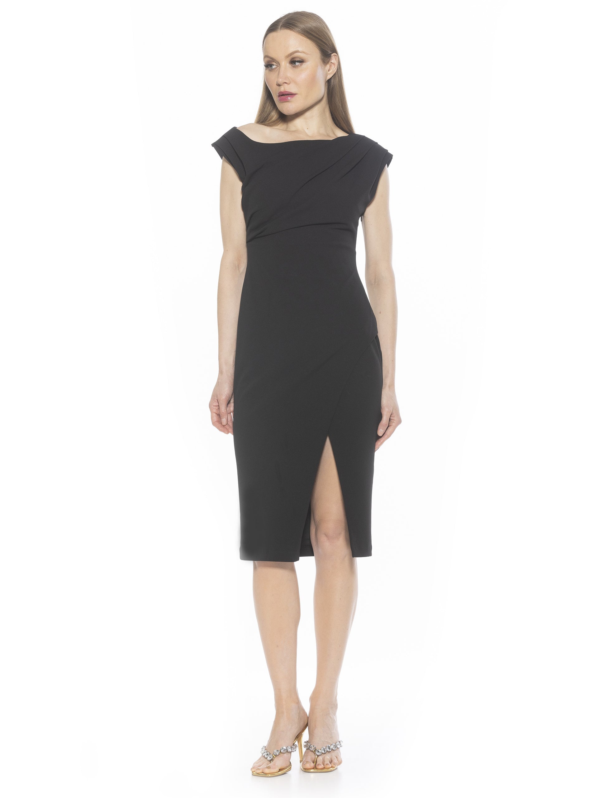 Alexia Admor Women's Lavender One Shoulder Draped Dress, Black, XS