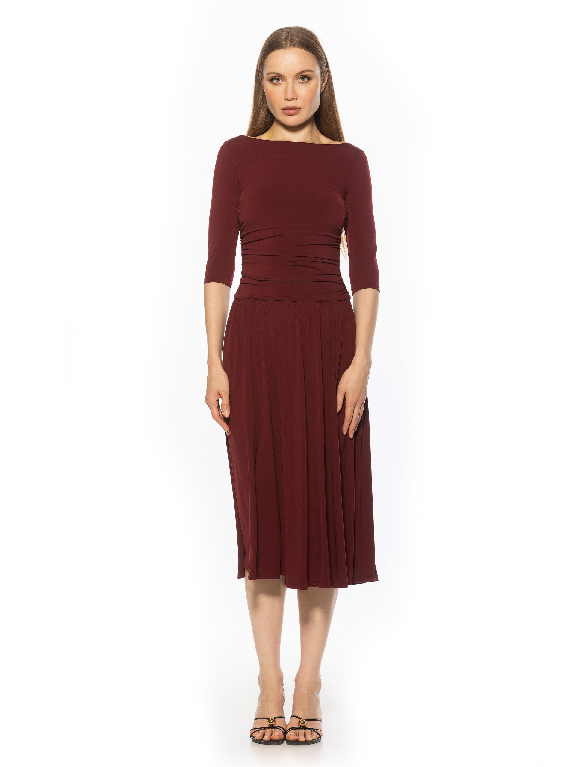 Alexia Admor Women's Jada Portrait Neck Maxi Dress, Sage, Large Alexia Admor Women's Jada Portrait Neck Maxi Dress, Sage, Large