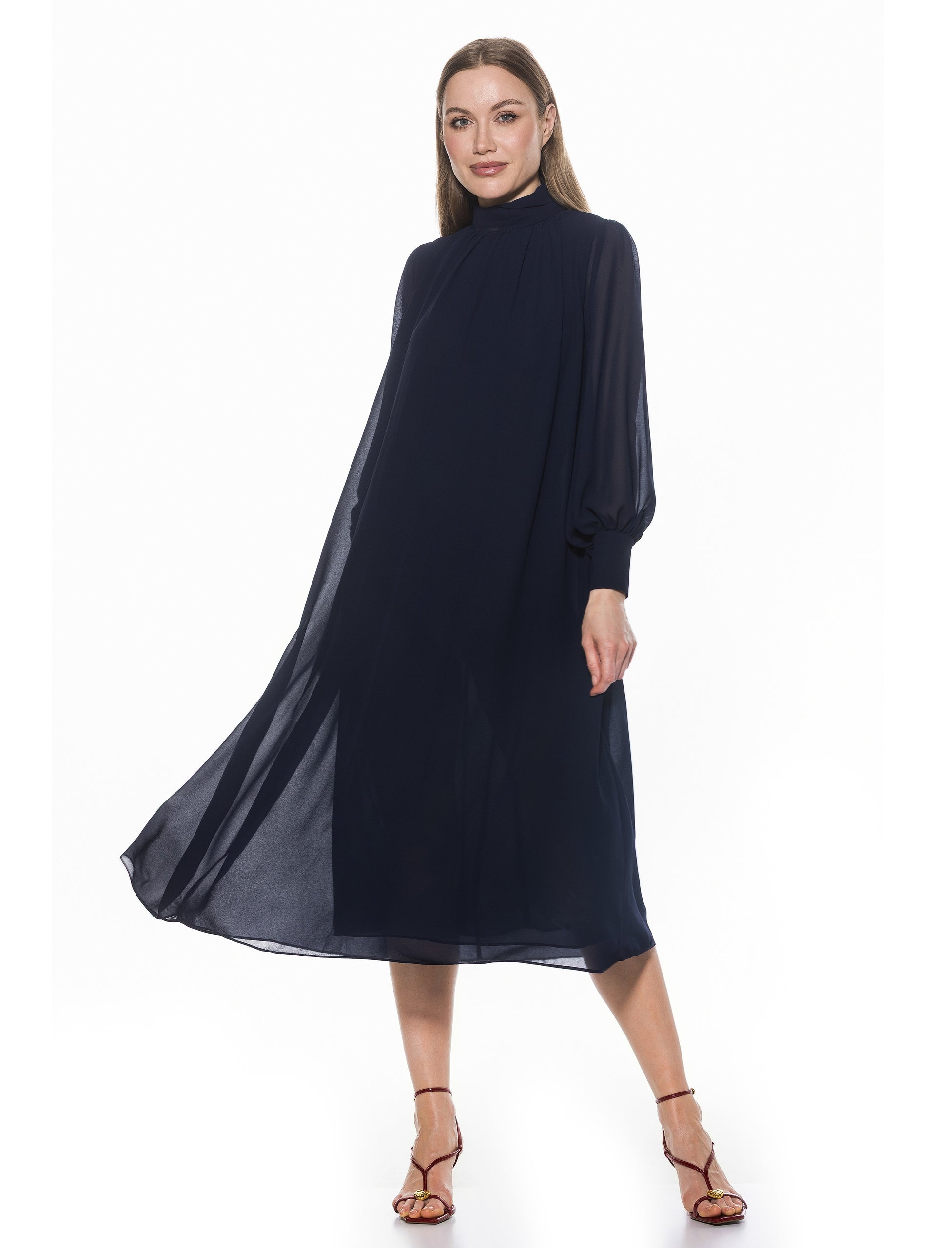 Alexia Admor Women's Kehlani Mockneck Dress, Black, Xs