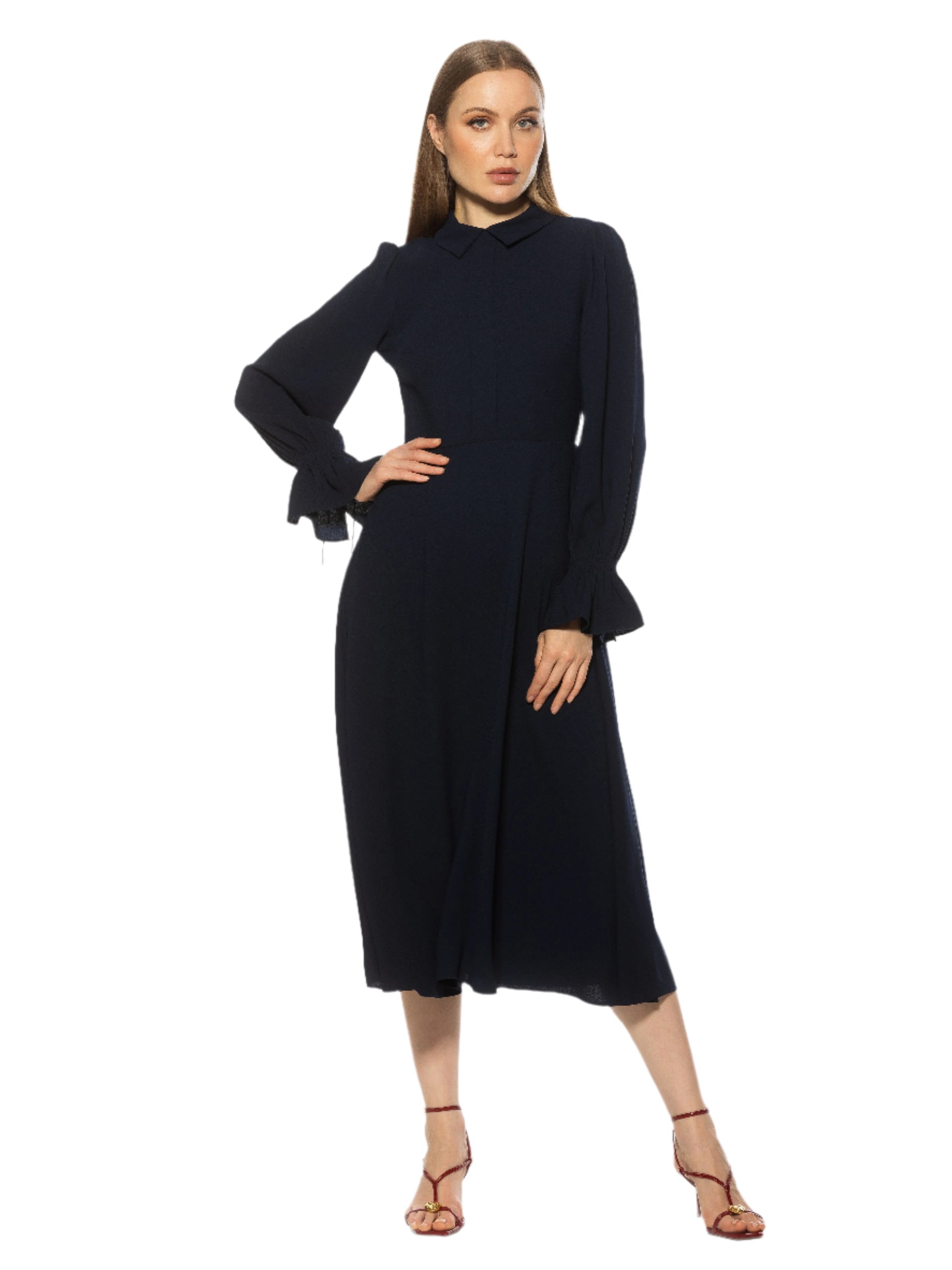 Lana Dress 2 Navy Midi Dress Lana Dress 2 Navy Midi Dress