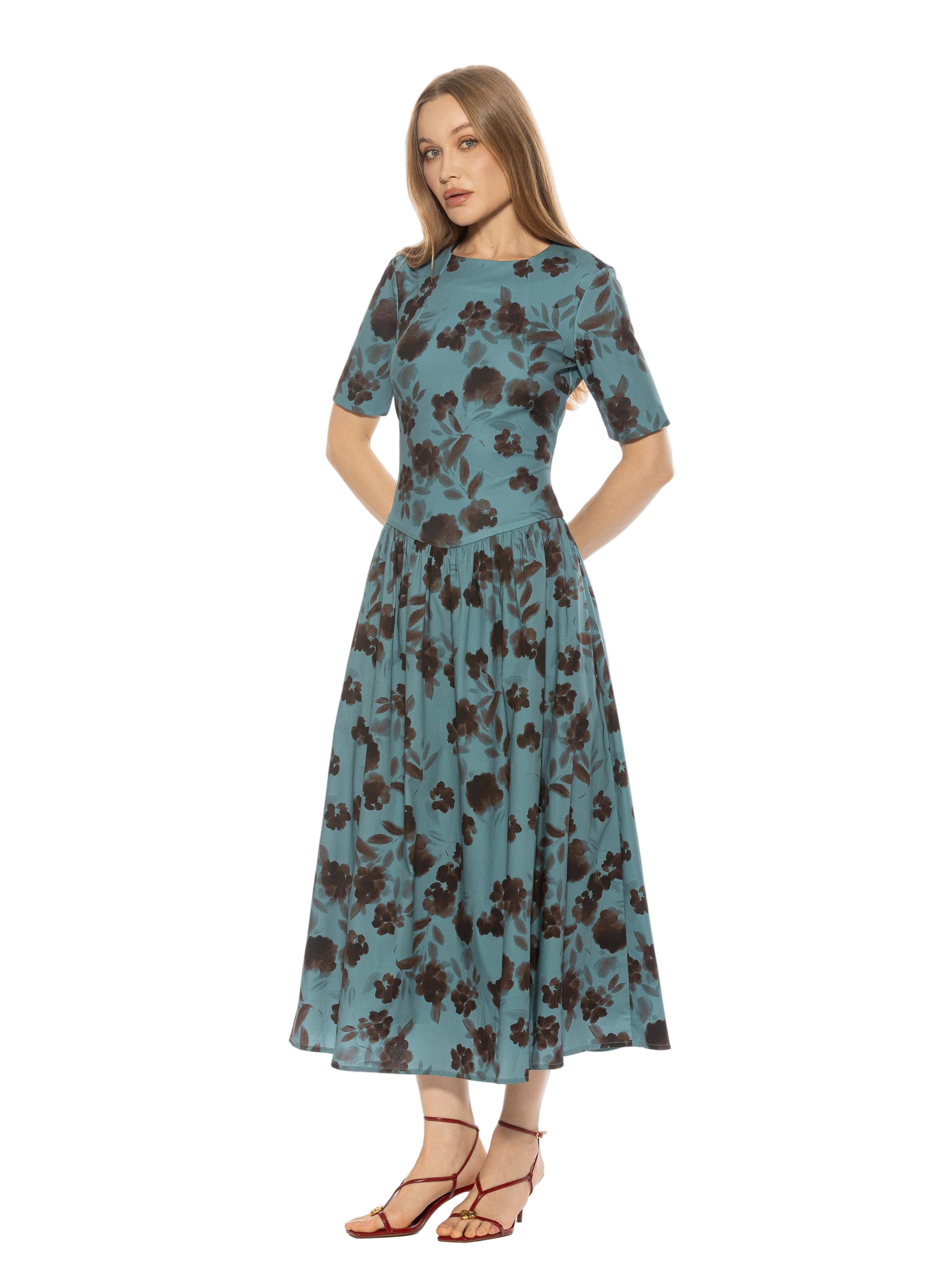 Alexia Admor Women's Rowan Midi Dress, Black, Large Alexia Admor Women's Rowan Midi Dress, Black, Large