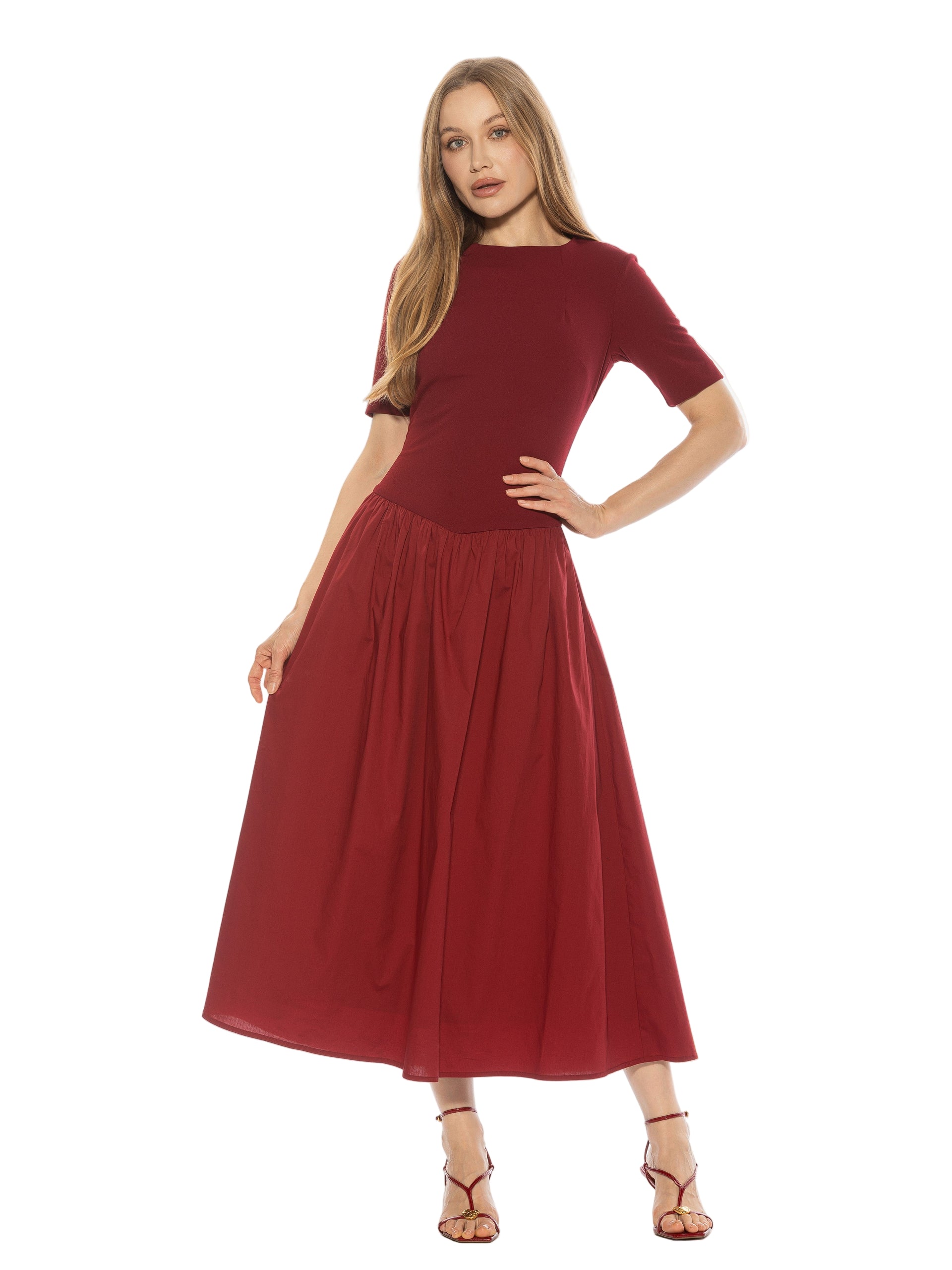 Alexia Admor Women's Rowan Midi Dress, Black, Large