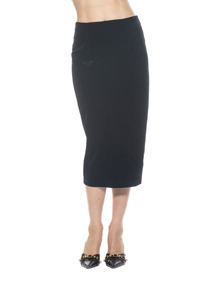 Jayden Solid Velvet Midi Skirt – Alexia Admor – ALEXIA ADMOR
