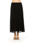 Front view black max skirt elastic waist.