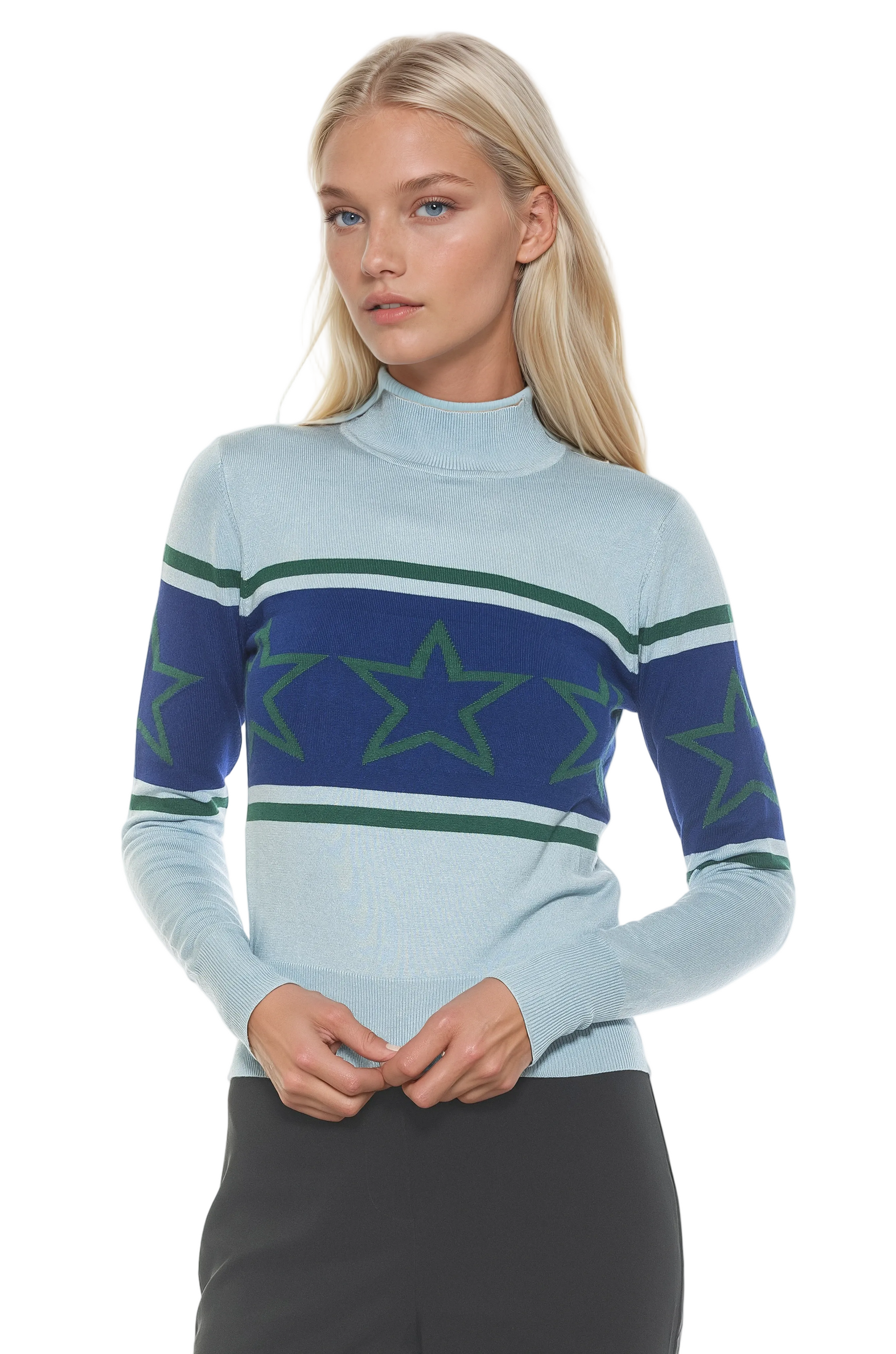Lisa Star Mock Neck Sweater – ALEXIA ADMOR