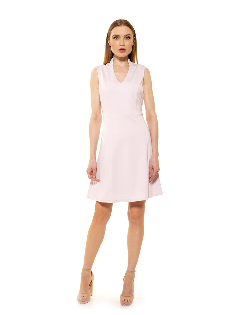 Adeyln High Neck Fit and Flare Dress [product_type)