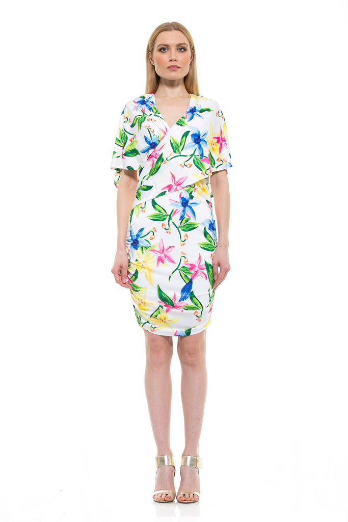 Tamara Surplice Tropical Print Dress- Alexia Admor Style No. D3215 ...
