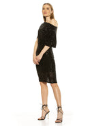 Olivia Draped One Shoulder Sheath - ALEXIA ADMOR