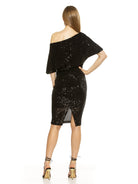 Olivia Draped One Shoulder Sheath - ALEXIA ADMOR