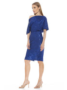 Olivia Draped One Shoulder Sheath - ALEXIA ADMOR