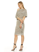 Olivia Draped One Shoulder Sheath - ALEXIA ADMOR