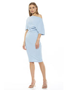 Olivia Draped One Shoulder Sheath - ALEXIA ADMOR