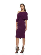 Olivia Draped One Shoulder Sheath - ALEXIA ADMOR