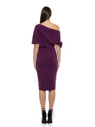 Olivia Draped One Shoulder Sheath - ALEXIA ADMOR