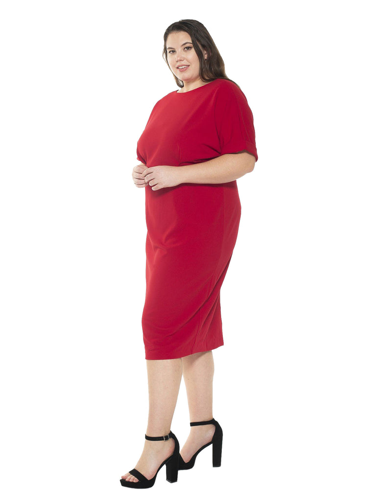 Jacqueline Dolman Sleeve Sheath - Plus Size - ALEXIA ADMOR