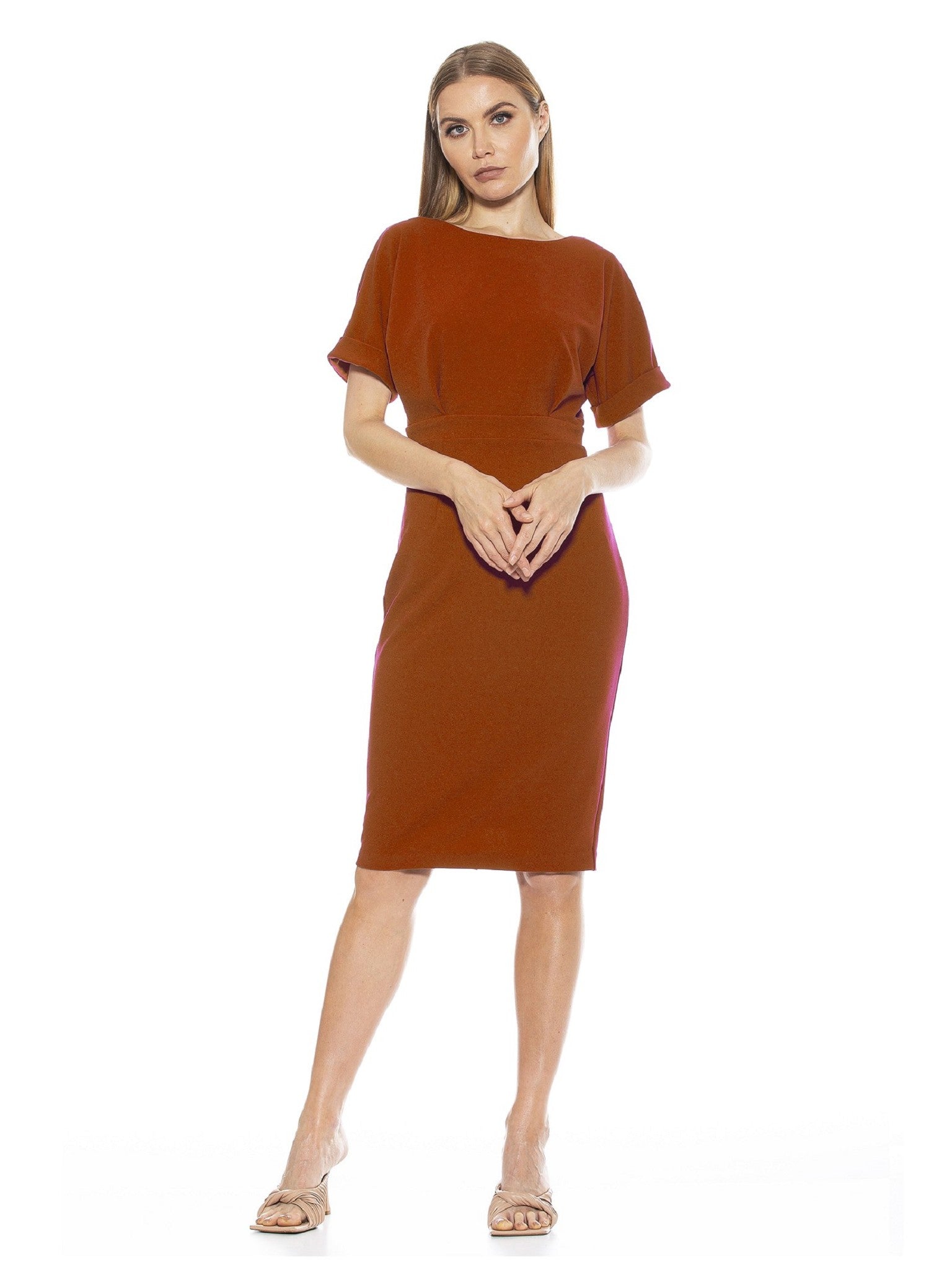 Jacqueline Dolman Sleeve Sheath - ALEXIA ADMOR
