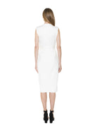 Fara High Neck Front Slit Sheath - ALEXIA ADMOR