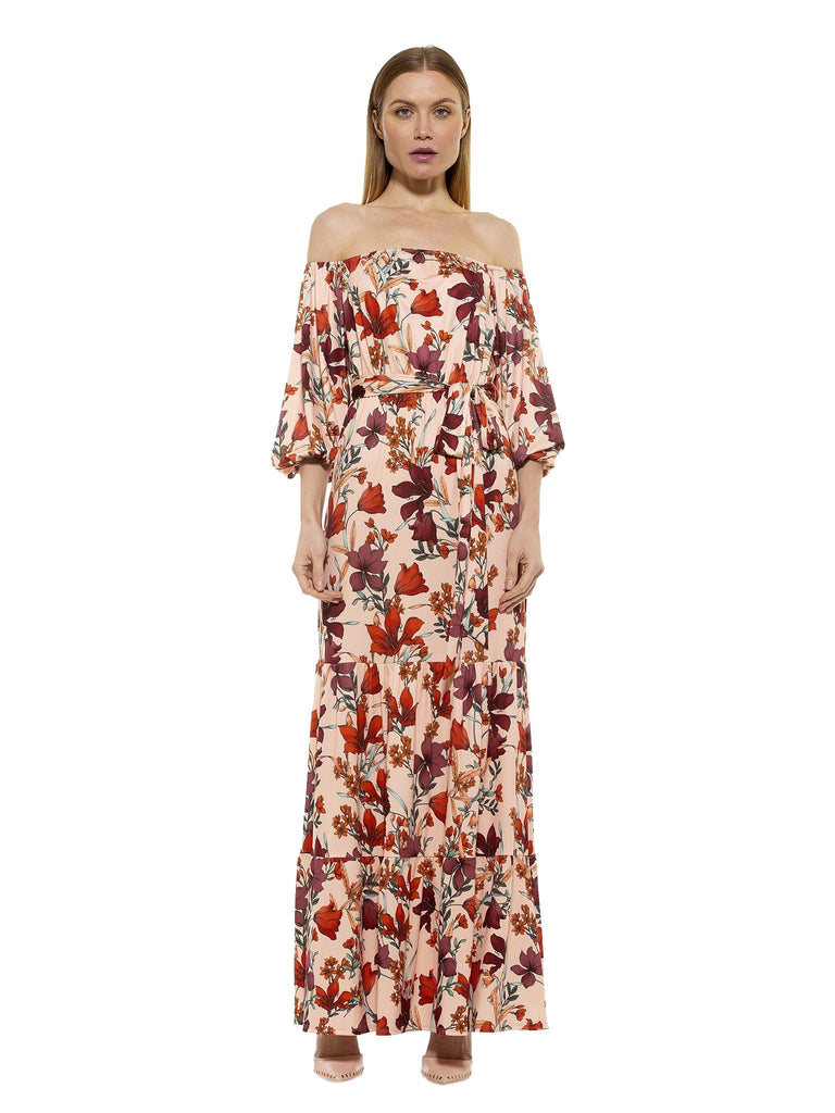 Harlow Floral Print Maxi Dress - ALEXIA ADMOR