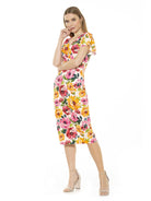 Naomi Drape Surplice Sheath Dress - ALEXIA ADMOR