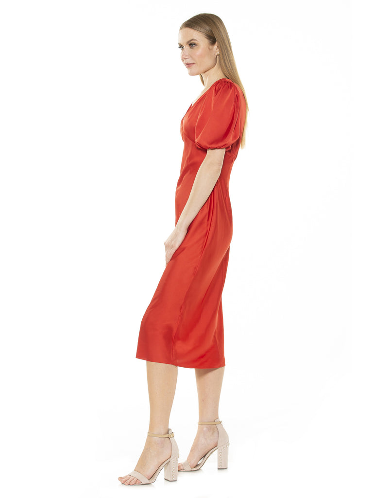 Felicity Bubble Sleeve Midi Dress - ALEXIA ADMOR