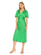 Felicity Bubble Sleeve Midi Dress - ALEXIA ADMOR
