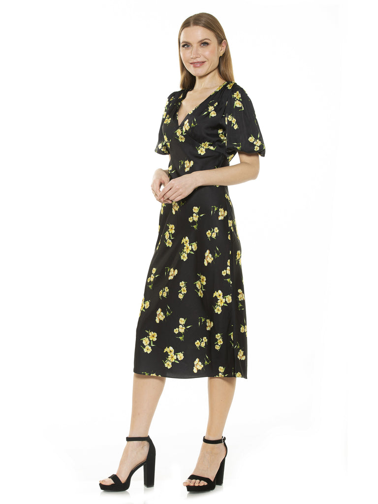 Felicity Bubble Sleeve Midi Dress - ALEXIA ADMOR