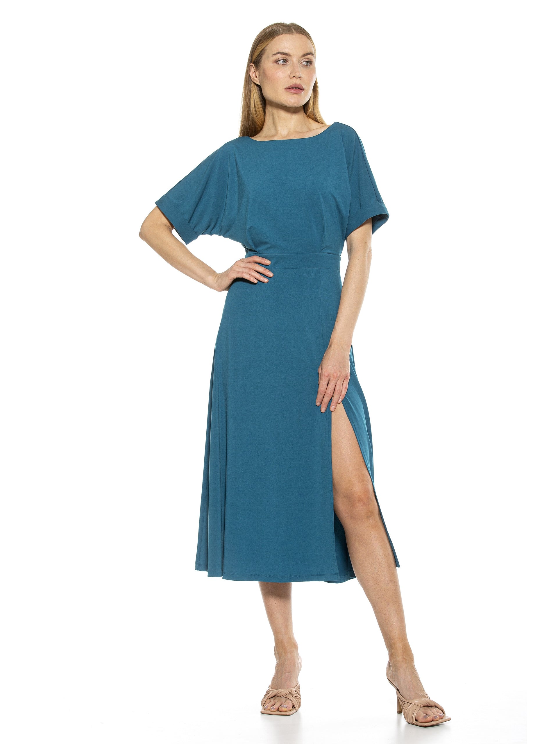 Alexia Admor Women's Lana Draped Midi Dress, XL