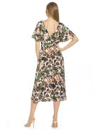 ASTER BOATNECK FLUTTER SLV FIT AND FLARE WITH SLIT - ALEXIA ADMOR