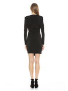 LONG SLEEVE RUCHED DRAPE MINIDRESS - ALEXIA ADMOR