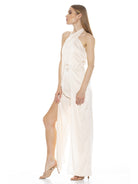 CHRISSY CRISS CROSS HALTER JUMPSUIT - ALEXIA ADMOR