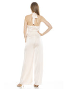 CHRISSY CRISS CROSS HALTER JUMPSUIT - ALEXIA ADMOR