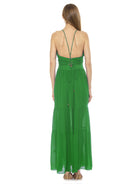 KIRA RUFFLE HALTER MAXI WITH LACE UP BACK - ALEXIA ADMOR