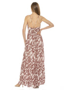 KIRA RUFFLE HALTER MAXI WITH LACE UP BACK - ALEXIA ADMOR