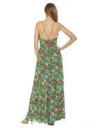 KIRA RUFFLE HALTER MAXI WITH LACE UP BACK - ALEXIA ADMOR