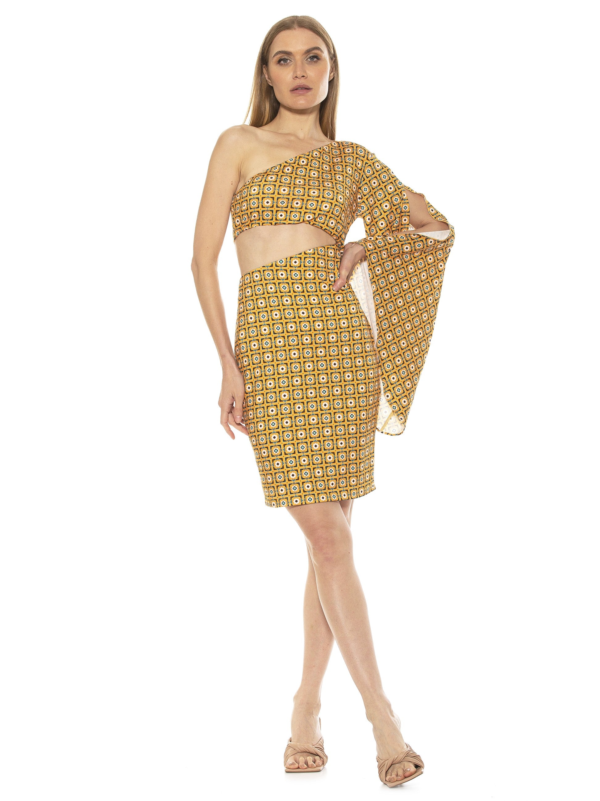 REESE ONE SHOULDER CUTOUT DRESS - ALEXIA ADMOR