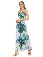 SELENA SCOOP NECK MAXI DRESS WITH ROPE TIE - ALEXIA ADMOR