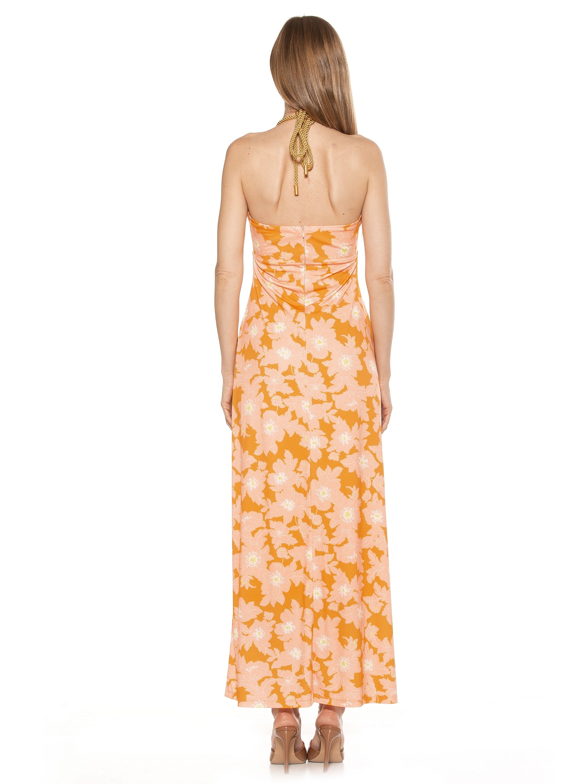 SELENA SCOOP NECK MAXI DRESS WITH ROPE TIE - ALEXIA ADMOR