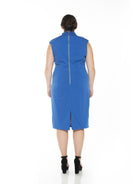 Katrina V-Neck Midi Dress - Plus Size - ALEXIA ADMOR